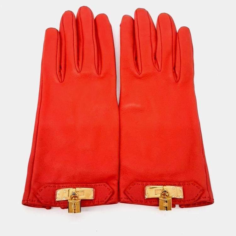 مملوكة مسبقًا Hermes Kelly Red gloves