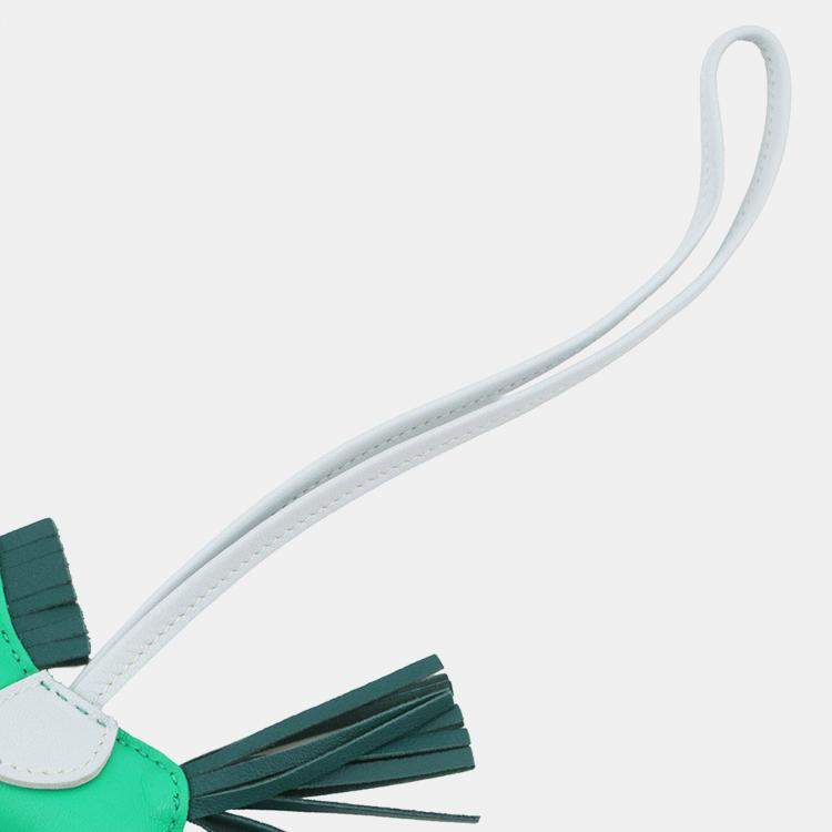 Pre Owned Hermes Rodeo Menthe/Malachite/Blue Brume Lambskin Size Pm