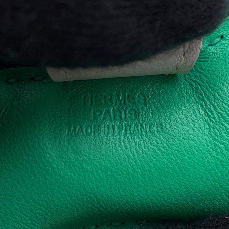 Pre Owned Hermes Rodeo Menthe/Malachite/Blue Brume Lambskin Size Pm