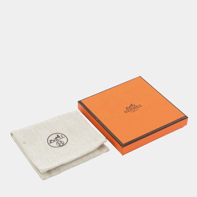 Pre Owned Hermes Torsade Open Bangle Size T4 Brown Metal Leather