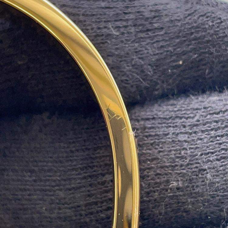 Pre Owned Hermes Clich Cheetah Size Pm Orfevre/Jaune D'Or/White Enamel Metal