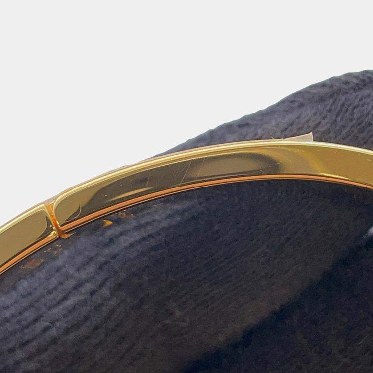 Pre Owned Hermes Clich Cheetah Size Pm Orfevre/Jaune D'Or/White Enamel Metal