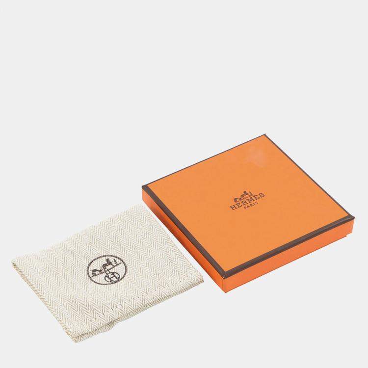 Pre Owned Hermes Clich Cheetah Size Pm Orfevre/Jaune D'Or/White Enamel Metal