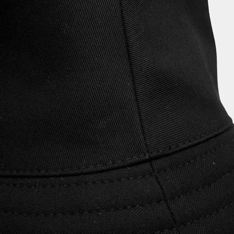 Pre Owned Hermes Hat Fred H Stripe Size 59 Black Cotton100%