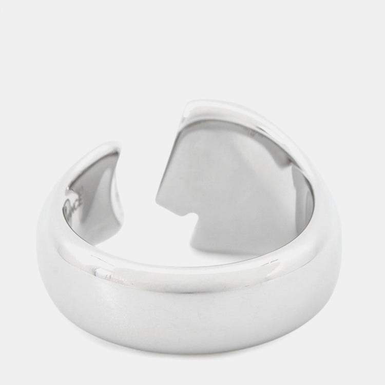 Pre Owned Hermes Carrousel Ring Size T58 Orange Field Metal