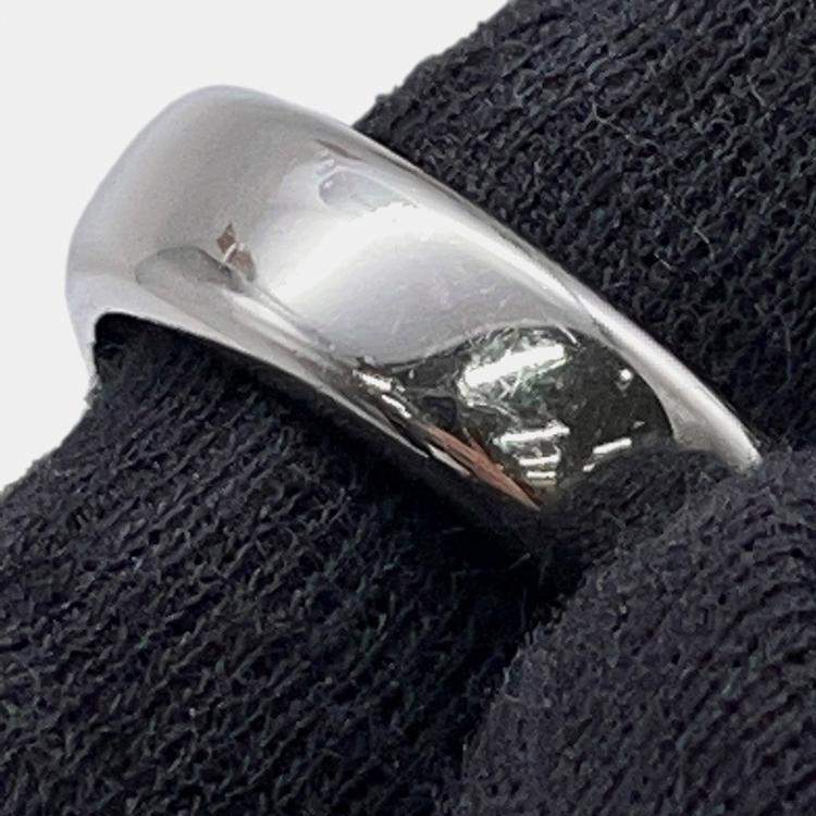 Pre Owned Hermes Carrousel Ring Size T58 Orange Field Metal