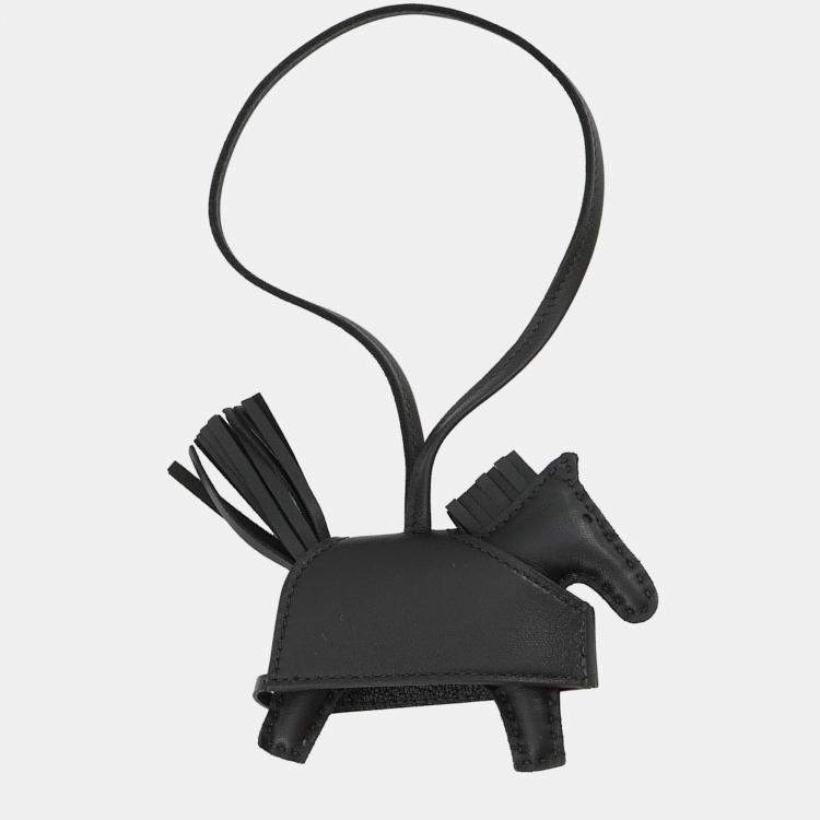 Pre Owned Hermes Robeo Padlock Black Lambskin