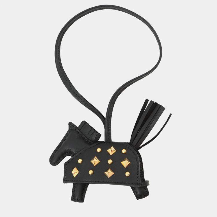 Pre Owned Hermes Robeo Padlock Black Lambskin