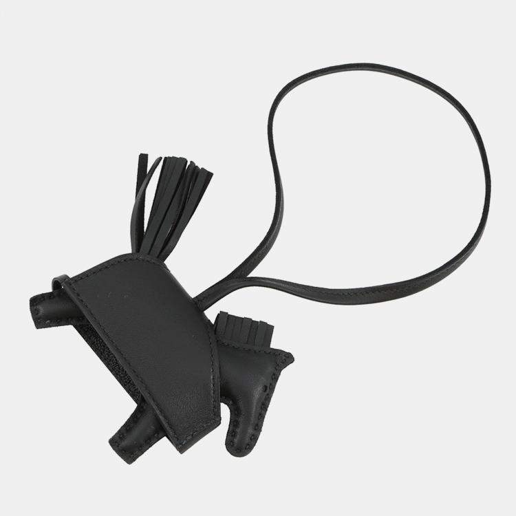 Pre Owned Hermes Robeo Padlock Black Lambskin