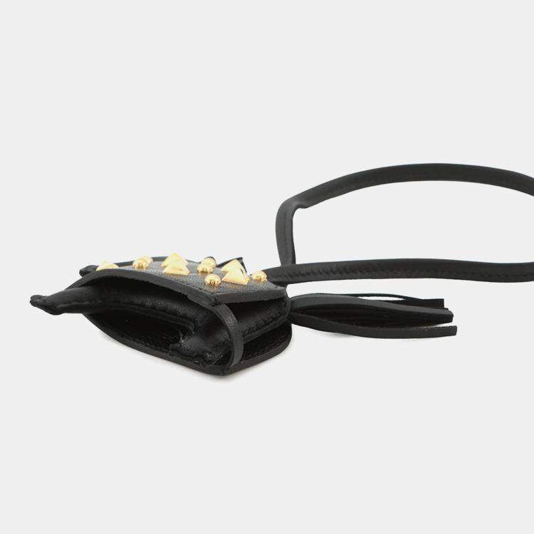 Pre Owned Hermes Robeo Padlock Black Lambskin