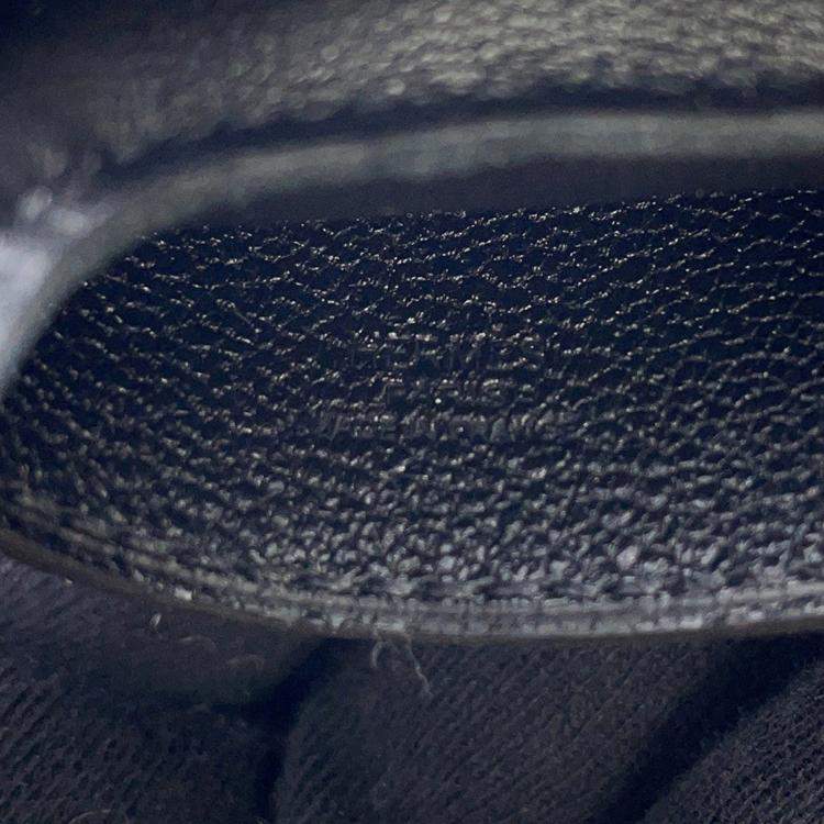 Pre Owned Hermes Rodeo Robeo Padlock Black Lambskin Studded Size Pm