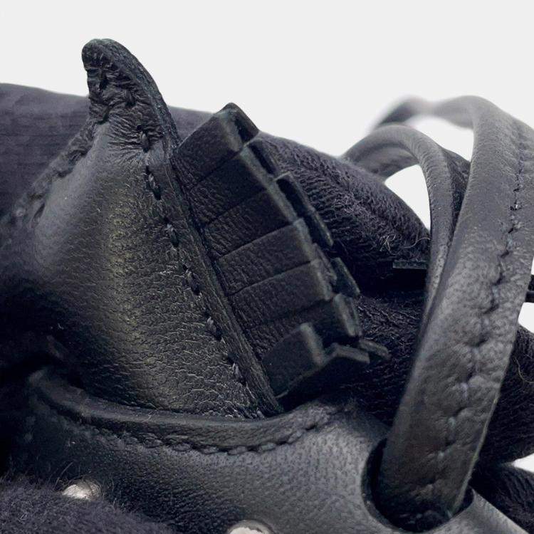 Pre Owned Hermes Rodeo Robeo Padlock Black Lambskin Studded Size Pm