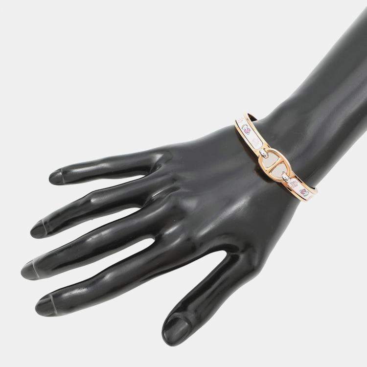 Pre Owned Hermes Mini Clic Chaine D'Ancre Funny Ice Cream Pink Metal Enamel