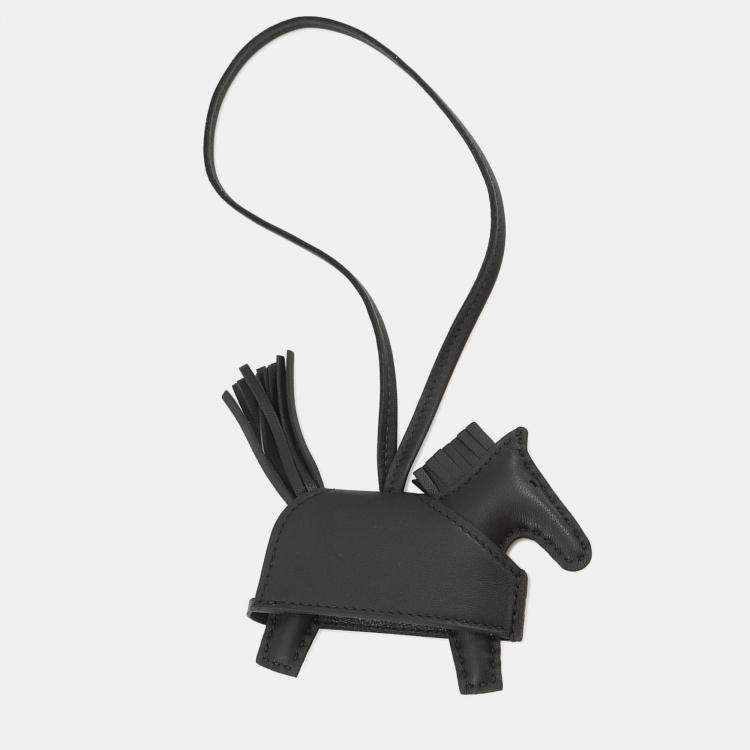 Pre Owned Hermes Rodeo Rodeo Rock Black Lambskin Size Pm