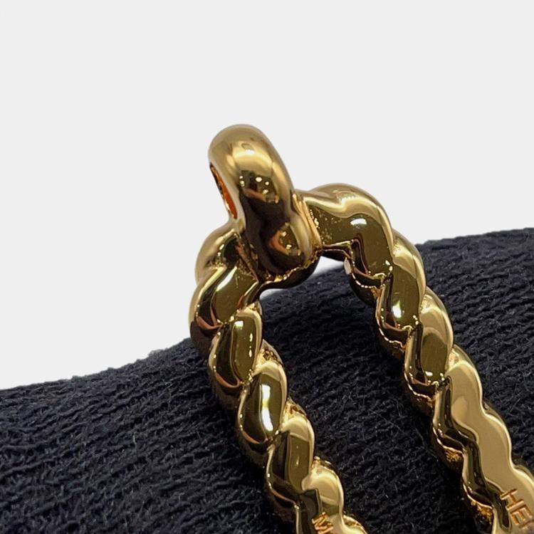 مملوكة مسبقًا Hermes Luli Godronne Double Tour Bracelet Black Swift Leather