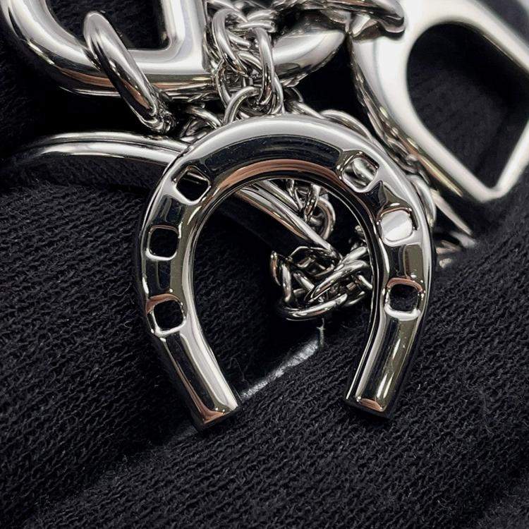 Pre Owned Hermes Bon Voyage Keychain Stainless Steel