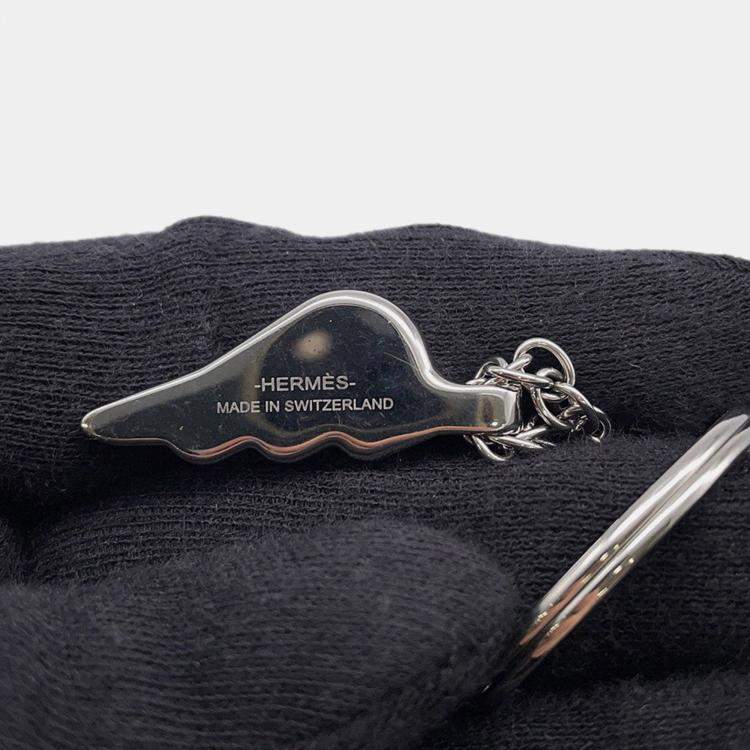 Pre Owned Hermes Bon Voyage Keychain Stainless Steel