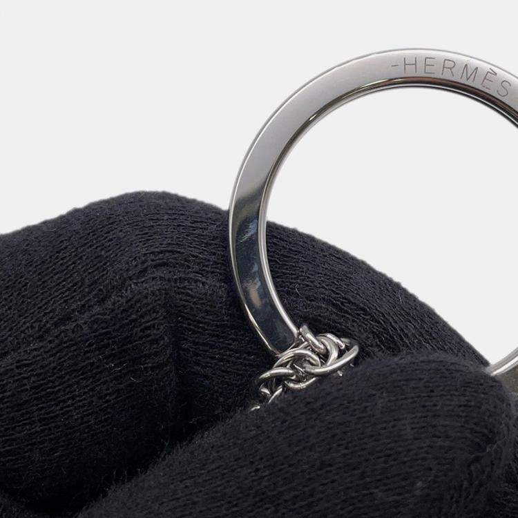 Pre Owned Hermes Bon Voyage Keychain Stainless Steel