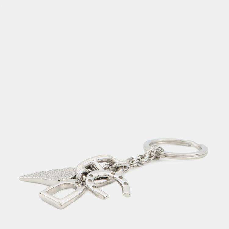 Pre Owned Hermes Bon Voyage Keychain Stainless Steel