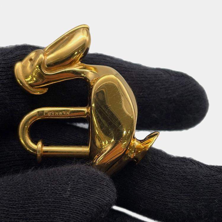 Pre Owned Hermes Cadena Pelican 1992 Gold Gold Plated