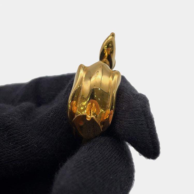 Pre Owned Hermes Cadena Pelican 1992 Gold Gold Plated