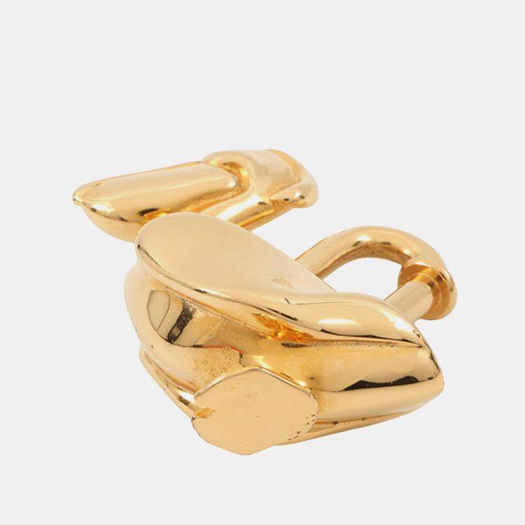 Pre Owned Hermes Cadena Pelican 1992 Gold Gold Plated