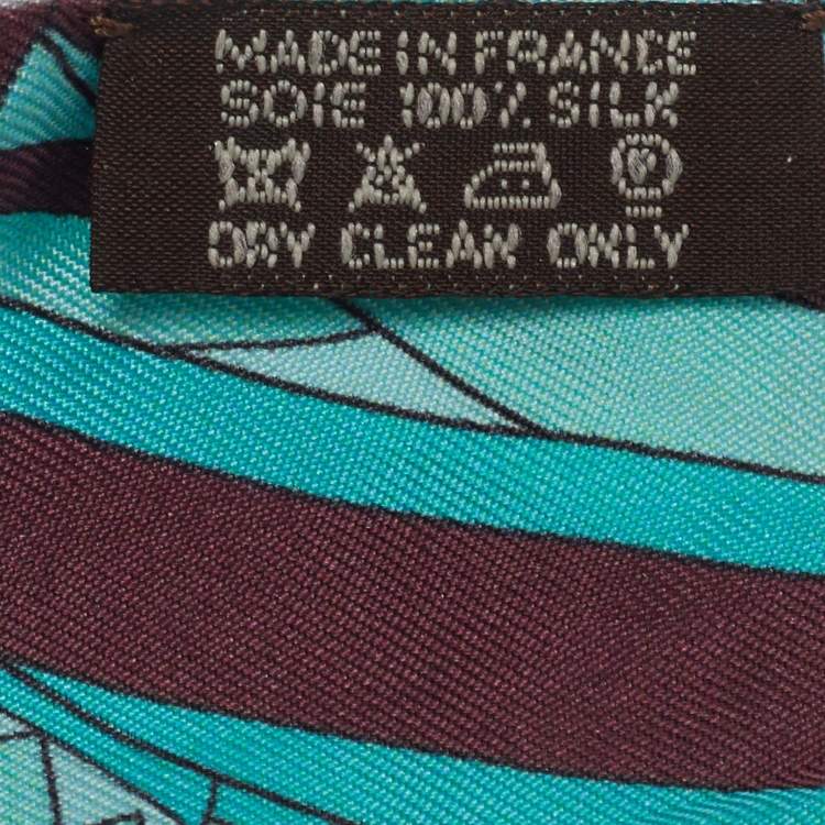 Pre Owned Hermes Multicolor Printed Silk Twilly