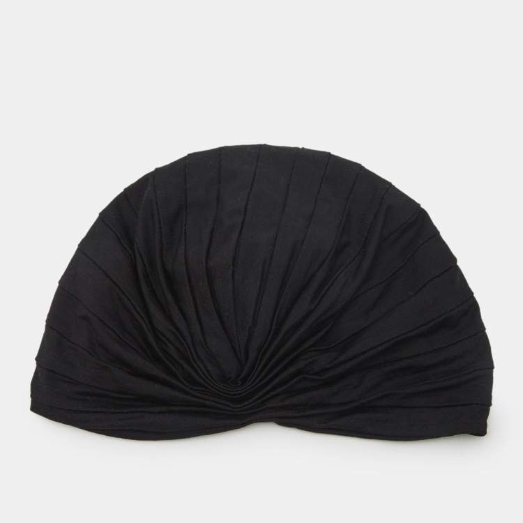 Pre Owned Hermes Black Jersey Turban
