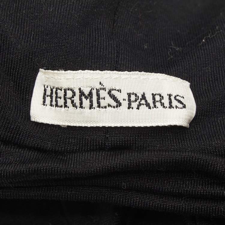 Pre Owned Hermes Black Jersey Turban