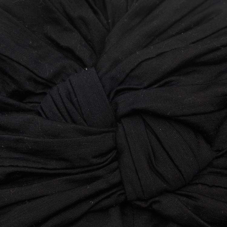 Pre Owned Hermes Black Jersey Turban