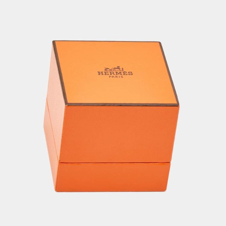 Pre Owned Hermès Galop Sterling Silver Ring Size 51