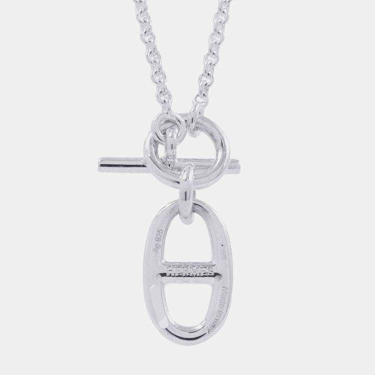 Pre Owned Hermes Chaine D'Ancre Amulette Necklace Sv925