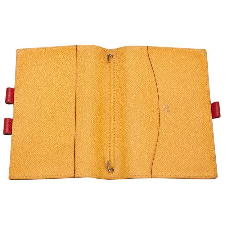 Hermes Terre Courchevel Leather Mini Agenda - Yoogi's Closet