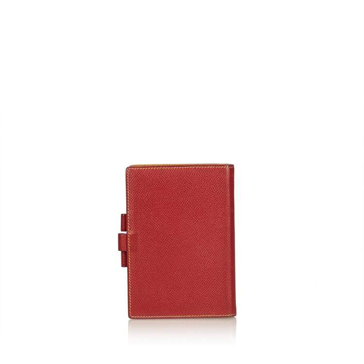 Pre Owned Hermes Two-Tone Courchevel Leather Agenda Cover