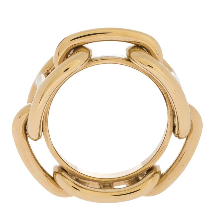 Pre Owned Hermes Regate Permabrass Scarf Ring