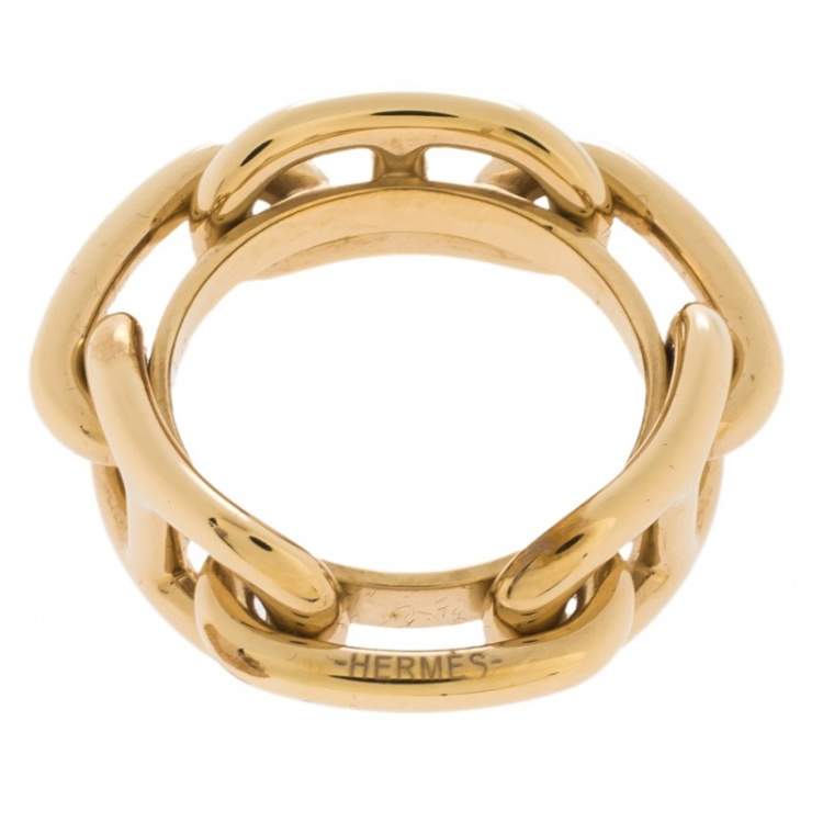 Pre Owned Hermes Regate Permabrass Scarf Ring