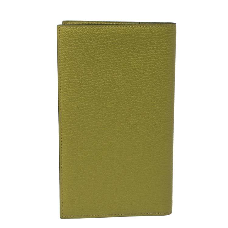 Pre Owned Hermes Vert Chartreuse Mysore Leather Vision II Simple Agenda Cover