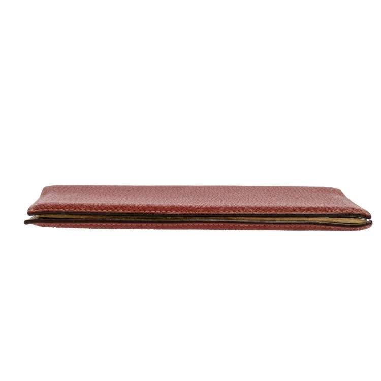 Pre Owned Hermes Feu Chevre Mysore Leather Agenda Cover 