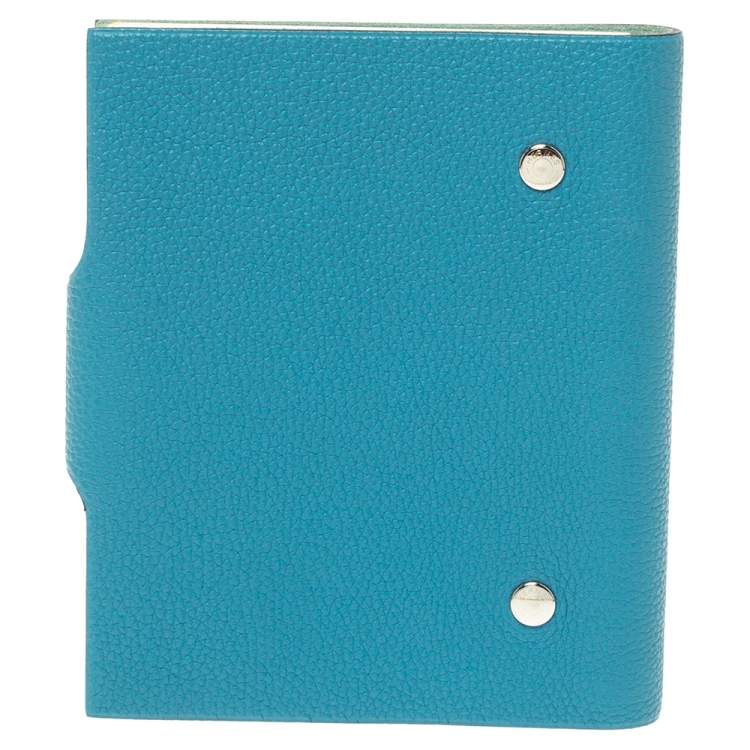 Pre Owned Hermes Blue Leather Agenda Cover