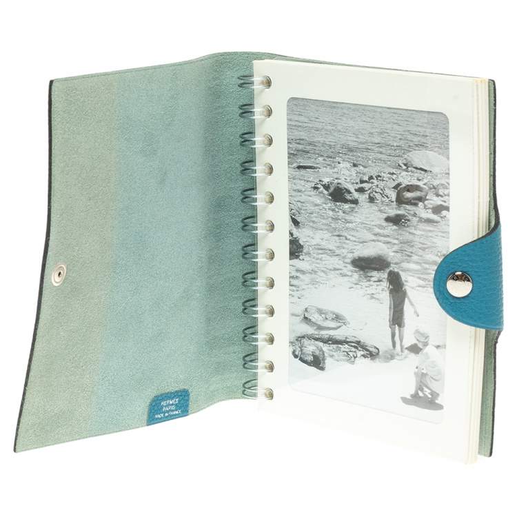 Pre Owned Hermes Blue Leather Agenda Cover
