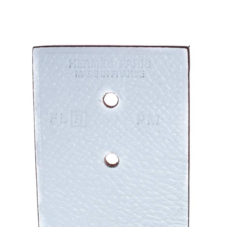 Pre Owned Hermès Bicolor Leather Palladium Plated Illusion Bracelet PM