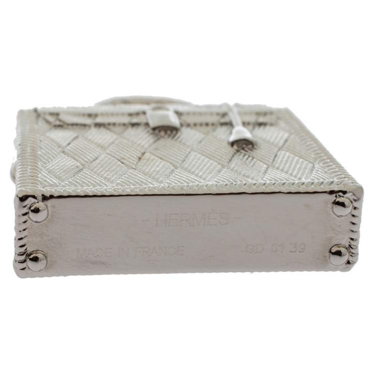 Pre Owned Hermès Palladium Plated Curiosite Kelly Bag Charm