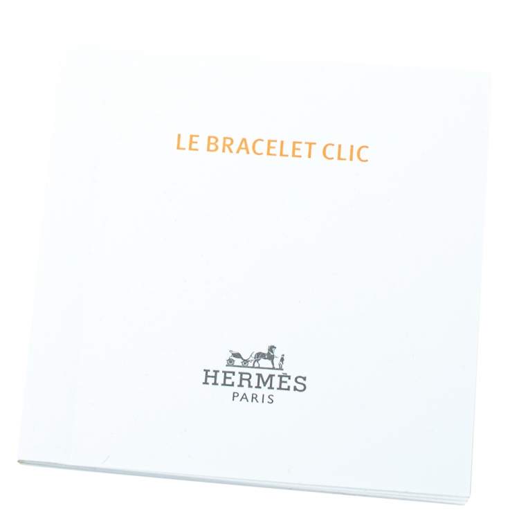 مملوكة مسبقًا Hermès Clic Clac H Red Enamel Palladium Plated Wide Bracelet PM 