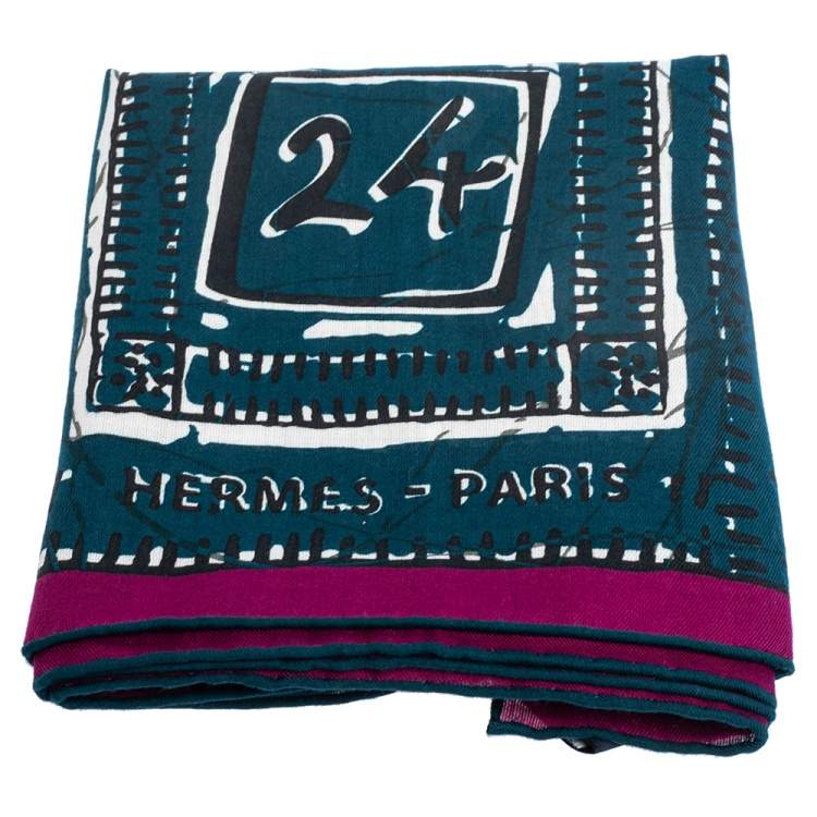 Pre Owned Hermès Multicolor Le Boubou H Printed Cotton Square Scarf