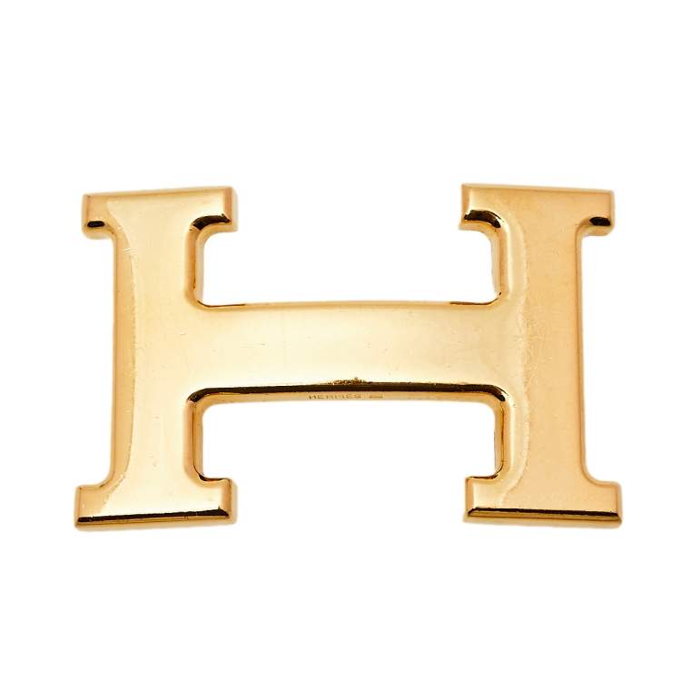 Hermès Logo Gold Belt Buckle