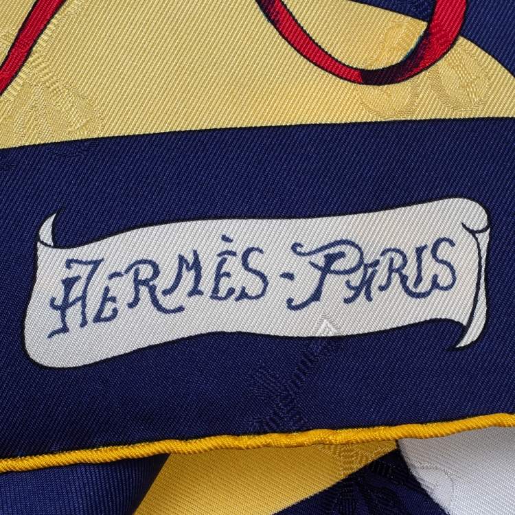 Pre Owned Hermes Multicolor Le Carnaval De Venise Printed Silk Square Scarf