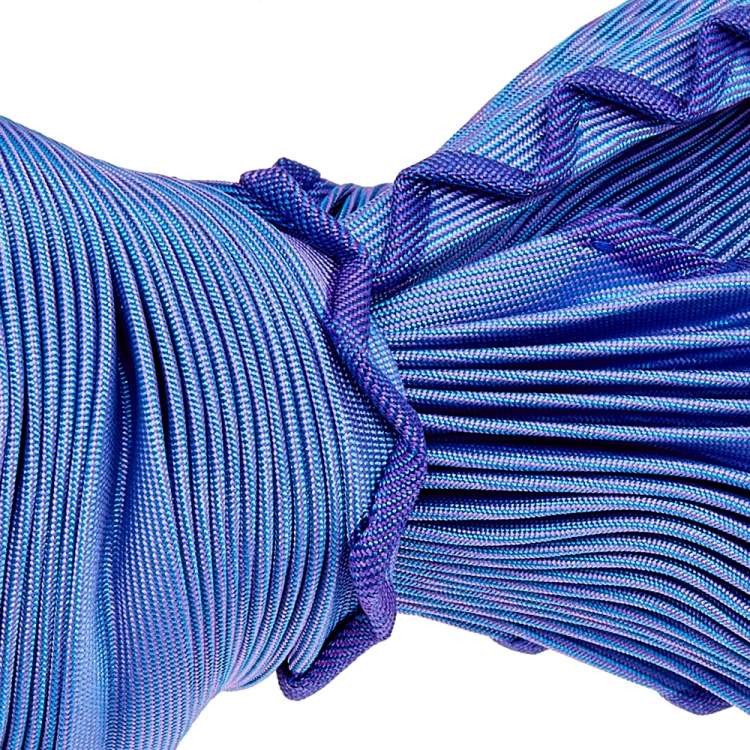 Pre Owned Hermès Iridescent Purple Plisse Silk Scarf