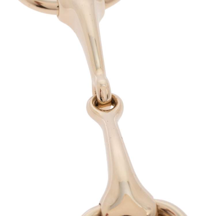 Pre Owned Hermes Gold Tone Permabrass Mors Scarf Ring 
