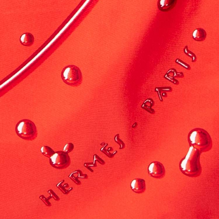 Pre Owned Hermès Red Vif Argent Silk Scarf