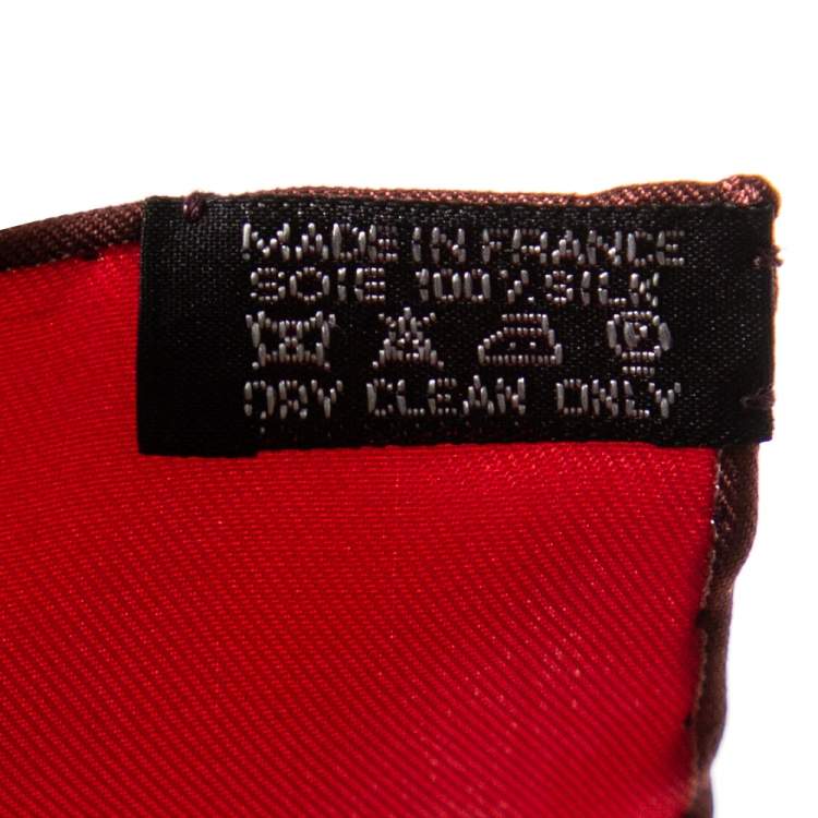 Pre Owned Hermès Red Vif Argent Silk Scarf